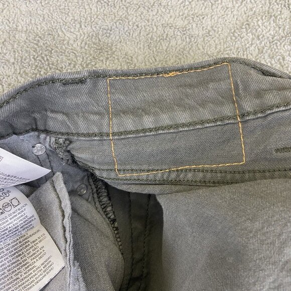 Levis Jeans 38x32 (Fits 38x31) Gray 505 Regular Straight Dark Wash Denim - Picture 14 of 16